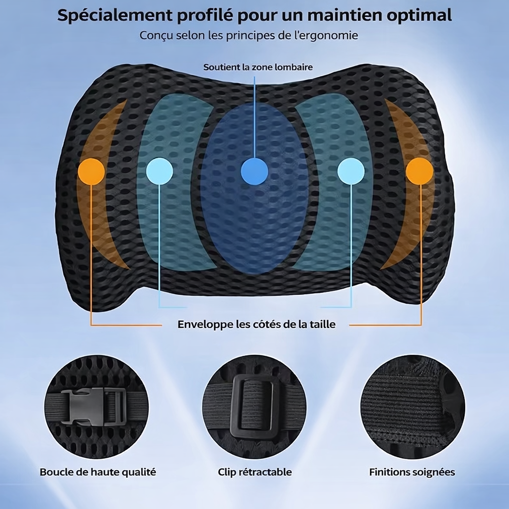 Coussin lombaire ergonomique voiture