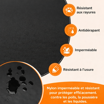 Tapis de coffre voiture en nylon imperméable, antidérapant et résistant aux rayures, protégeant contre les poils, la poussière et les liquides.