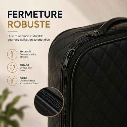 Fermeture éclair robuste de la pochette de rangement pour câble de recharge de voiture électrique en PU imperméable.