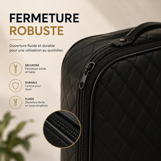 Fermeture éclair robuste de la pochette de rangement pour câble de recharge de voiture électrique en PU imperméable.