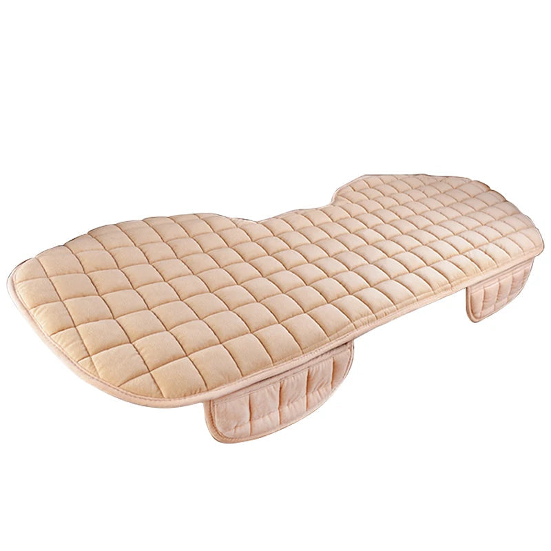 Protection de siège auto pour assise arrière, 1 pièce, coloris beige, tissu matelassé