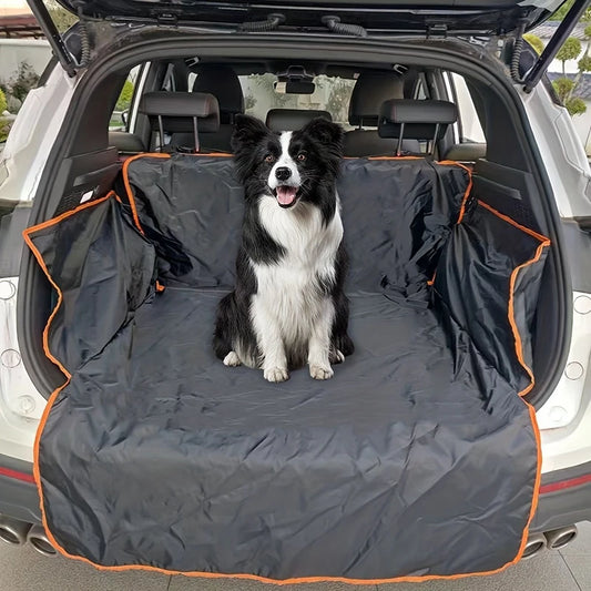 Protection de coffre voiture imperméable avec chien, résistante aux poils et à la boue