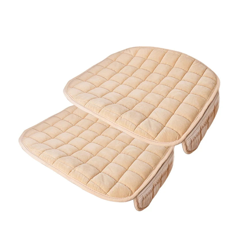 Protection de siège auto pour assises avant, lot de 2 pièces, coloris beige, tissu matelassé