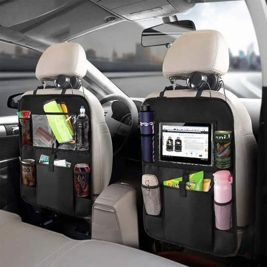Support tablette voiture avec organisateur de siège arrière et poches de rangement
