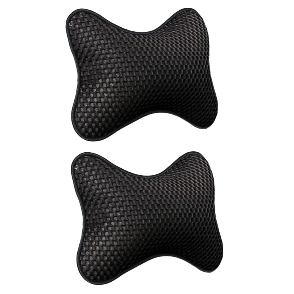 Coussin repose-tête ergonomique pour voiture, lot de 2, couleur noir.