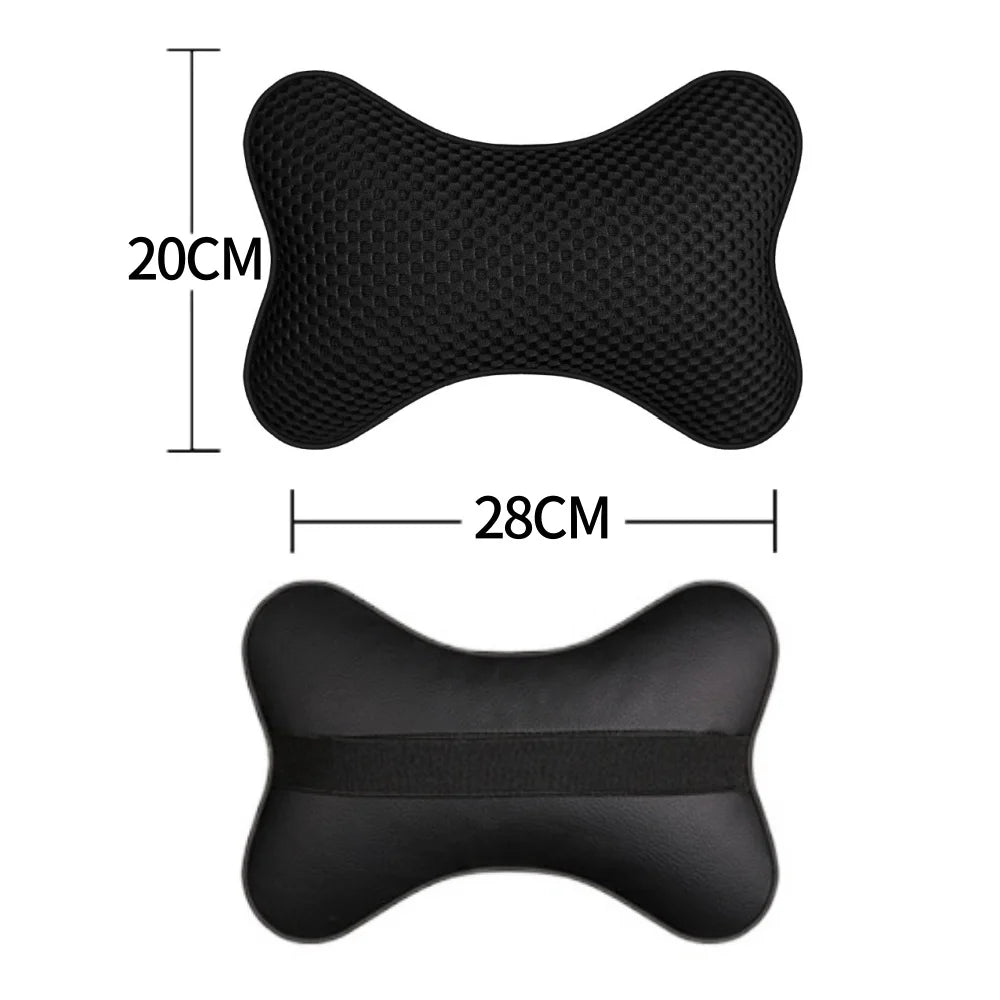 Dimensions du coussin repose-tête pour voiture : 28 × 20 cm.