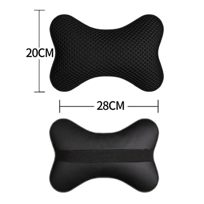 Dimensions du coussin repose-tête pour voiture : 28 × 20 cm.