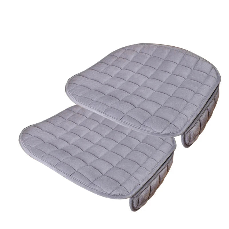 Protection de siège auto pour assises avant, lot de 2 pièces, coloris gris, tissu matelassé