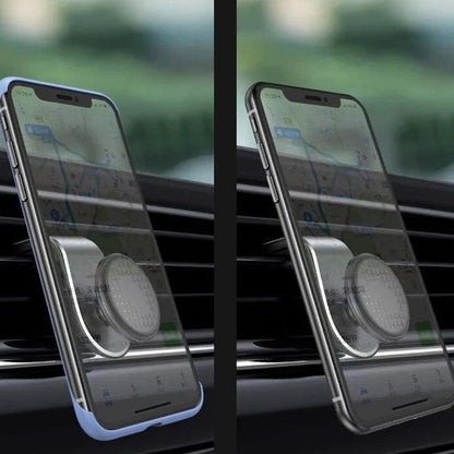 Support téléphone magnétique pour voiture fixé sur grille d’aération