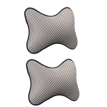 Coussin repose-tête ergonomique pour voiture, lot de 2, couleur gris.