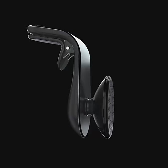 Vidéo de démonstration du support téléphone magnétique pour voiture fixé sur grille d’aération.