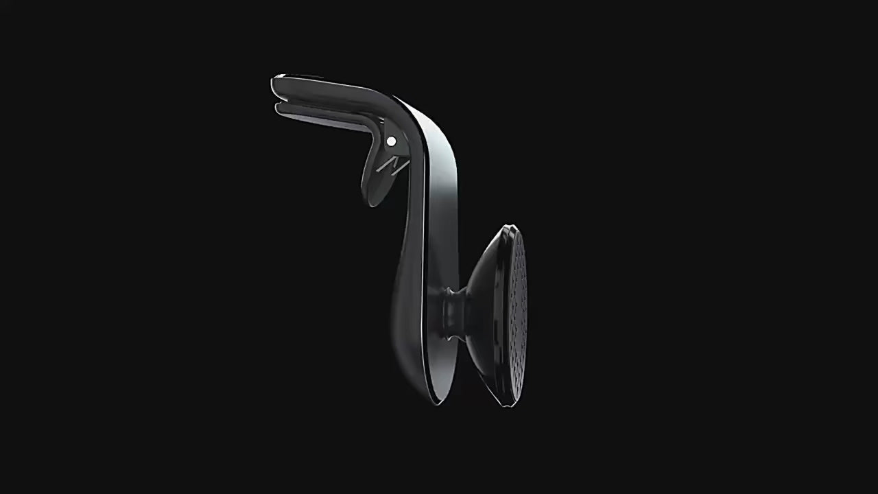 Vidéo de démonstration du support téléphone magnétique pour voiture fixé sur grille d’aération.